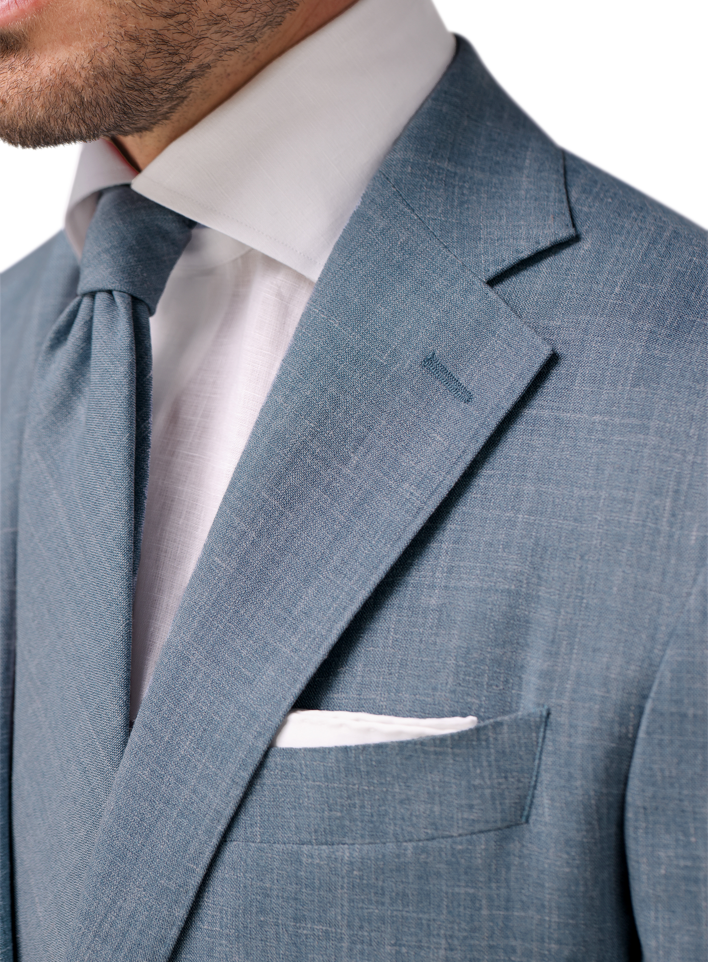 Pak van wol, zijde en linnen (loro piana-stof) | FULL_WIDTH | L.Blauw