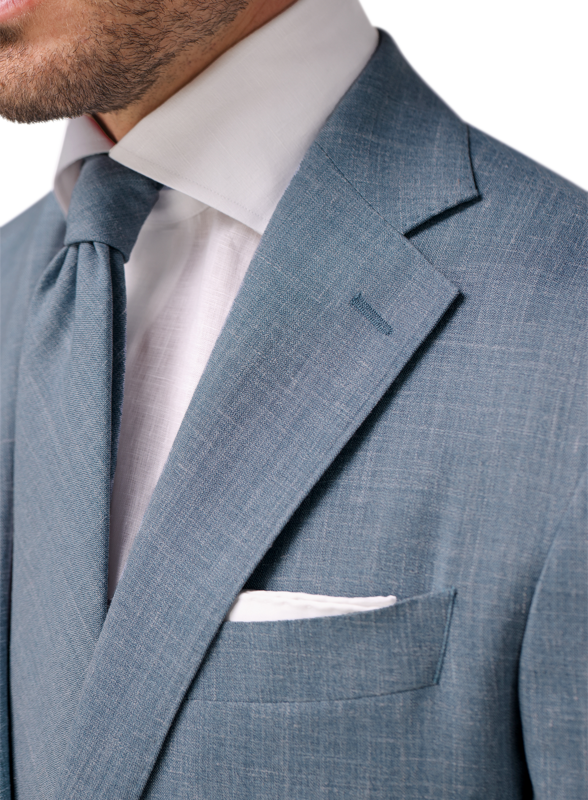 Pak van wol, zijde en linnen (loro piana-stof) | FULL_WIDTH | L.Blauw