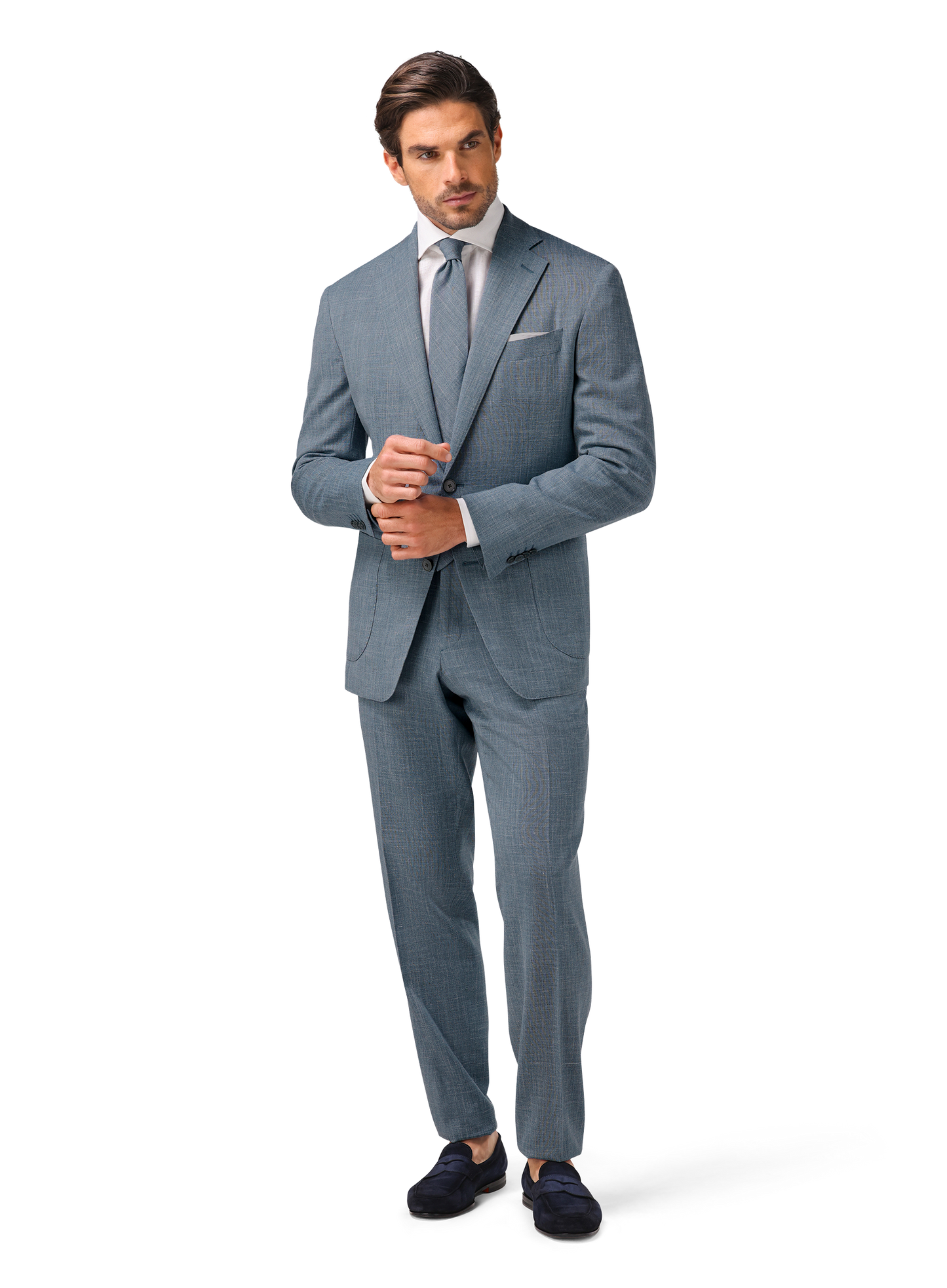 Pak van wol, zijde en linnen (loro piana-stof)| FULL_WIDTH | MODEL | L.Blauw