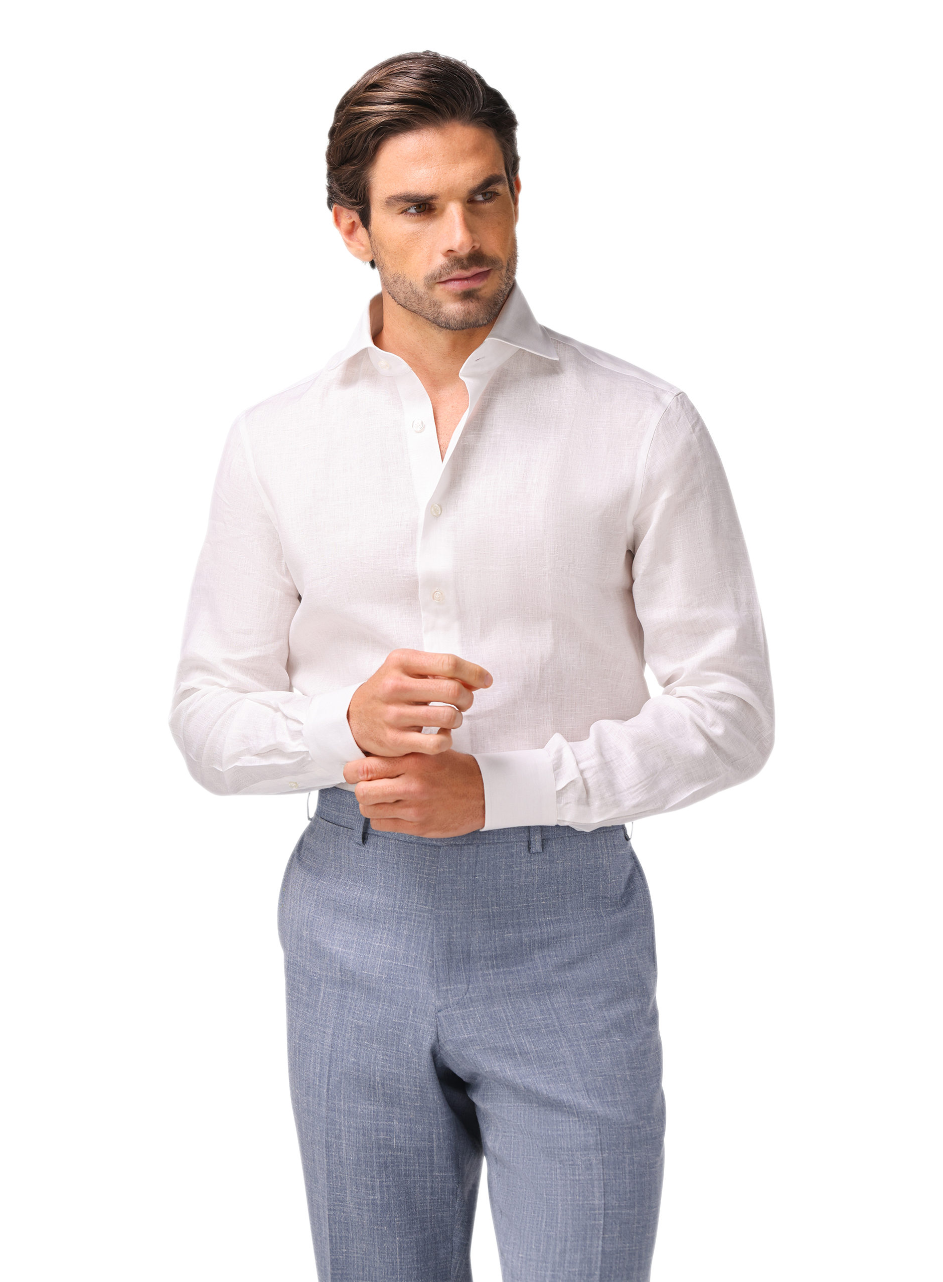 Overhemd van linnen | MODEL | FULL_WIDTH | Wit