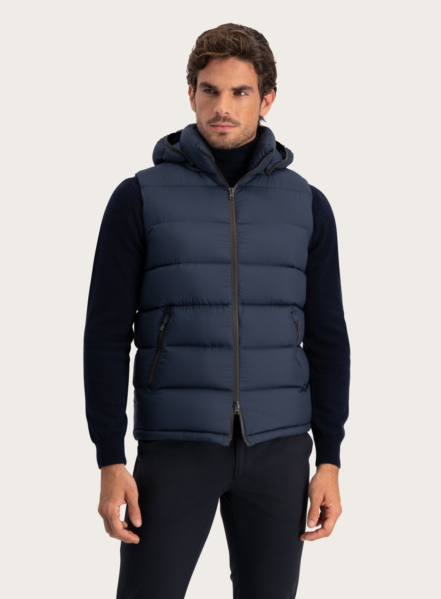 Regular-fit gevoerde bodywarmer | BLUE NAVY