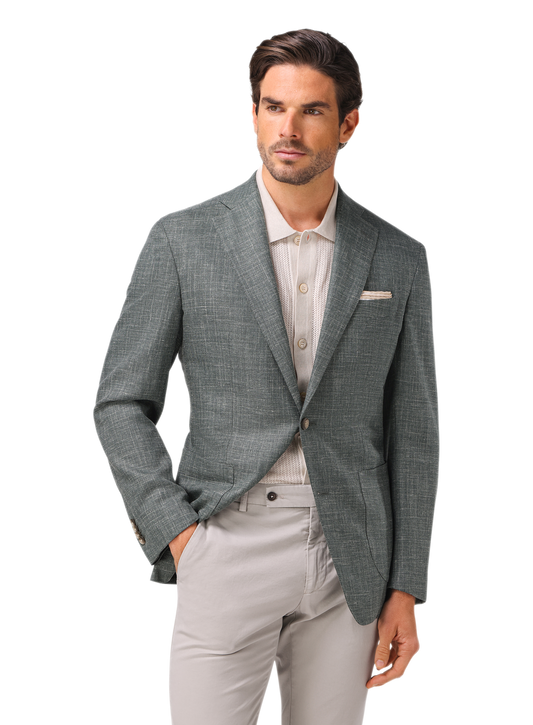 Jasje van wol, zijde en linnen | Groen