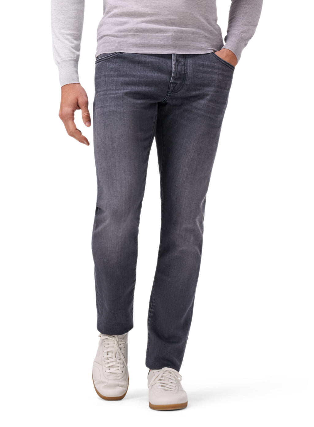 Nick jeans van katoen | MODEL | FULL_WIDTH | D.Grijs