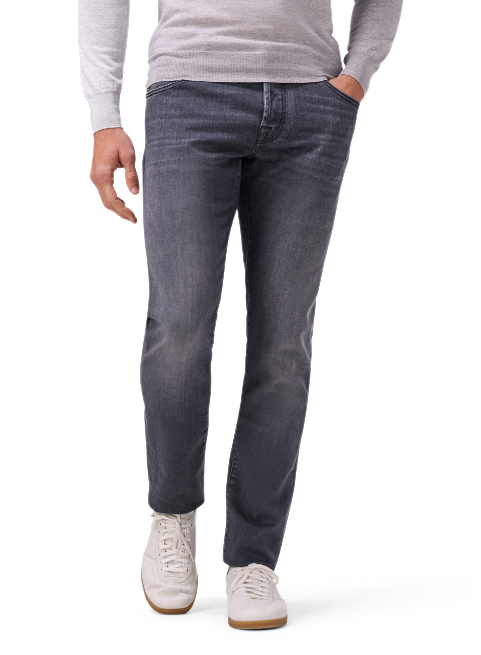 Nick jeans van katoen | MODEL | FULL_WIDTH | D.Grijs