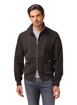 Bomberjack van wol | FULL_WIDTH | MODEL | WARM GREY