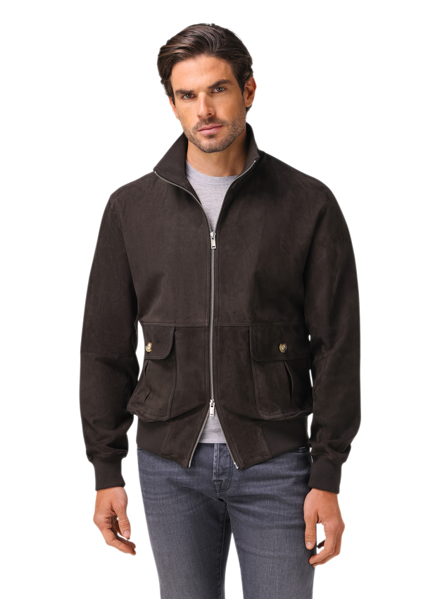 Bomberjack van wol | FULL_WIDTH | MODEL | WARM GREY