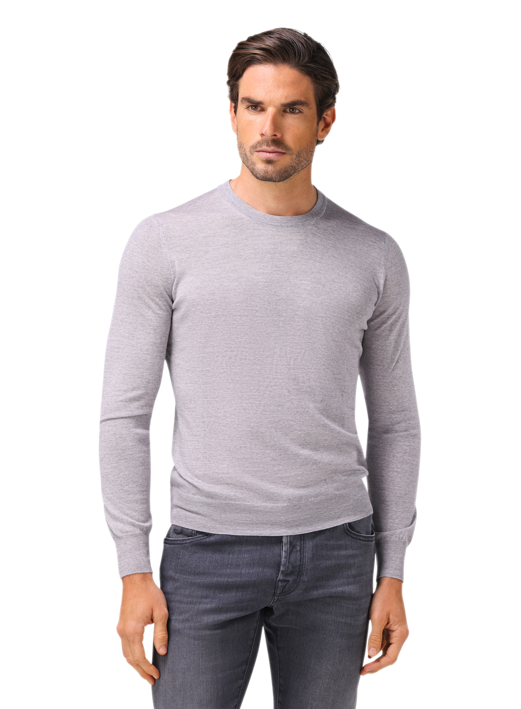 Crewneck van scheerwol | FULL_WIDTH | Grijs