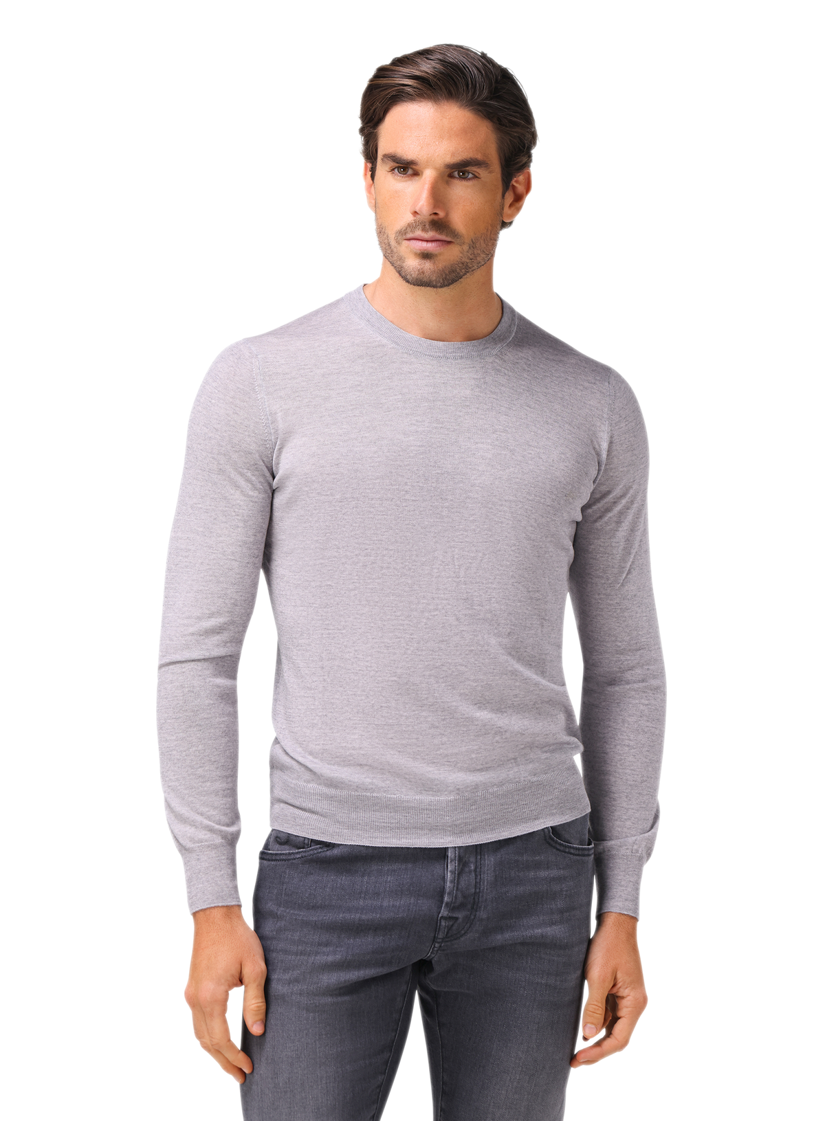 Crewneck van scheerwol | FULL_WIDTH | Grijs