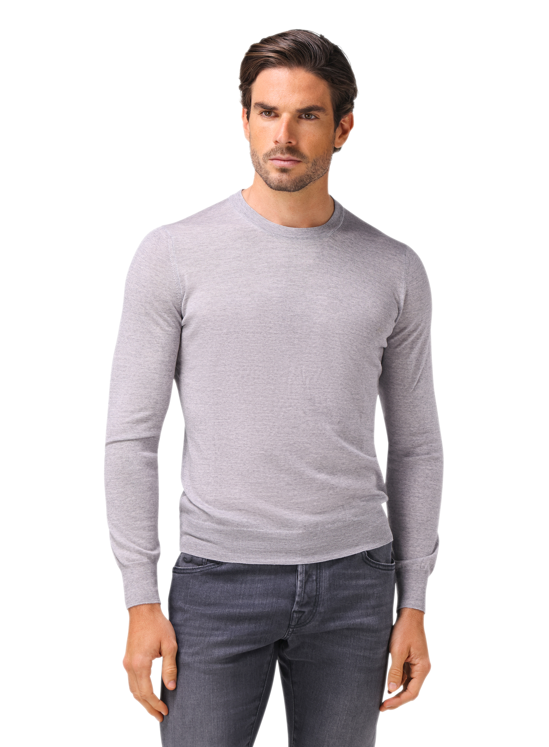 Crewneck van scheerwol | FULL_WIDTH | Grijs
