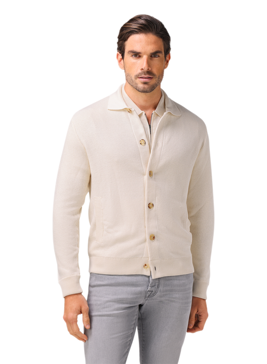 Overshirt van zijde en katoen | Wit