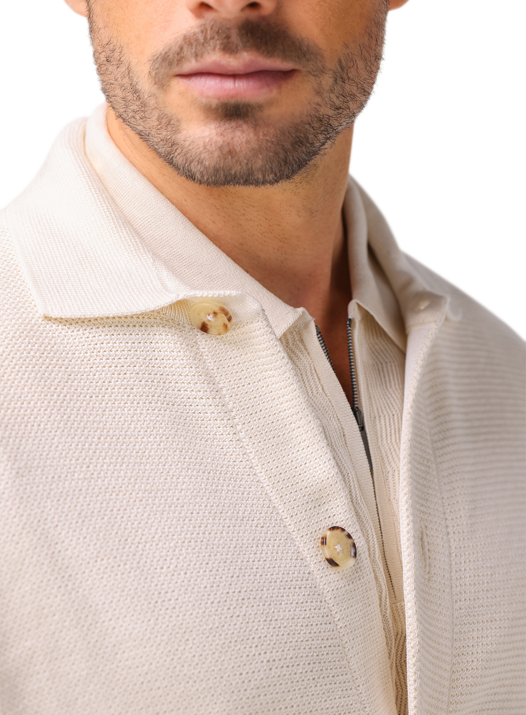 Overshirt van zijde en katoen | Wit