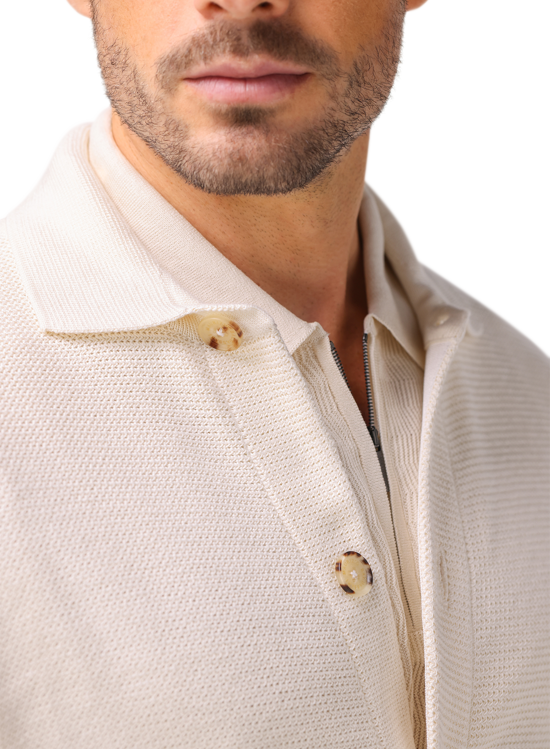 Overshirt van zijde en katoen | Wit