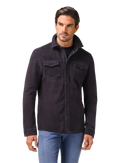 Robert overshirt van suède | MODEL | BLUE NAVY