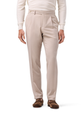 Bandplooi pantalon van wol | MODEL | FULL_WIDTH | Beige