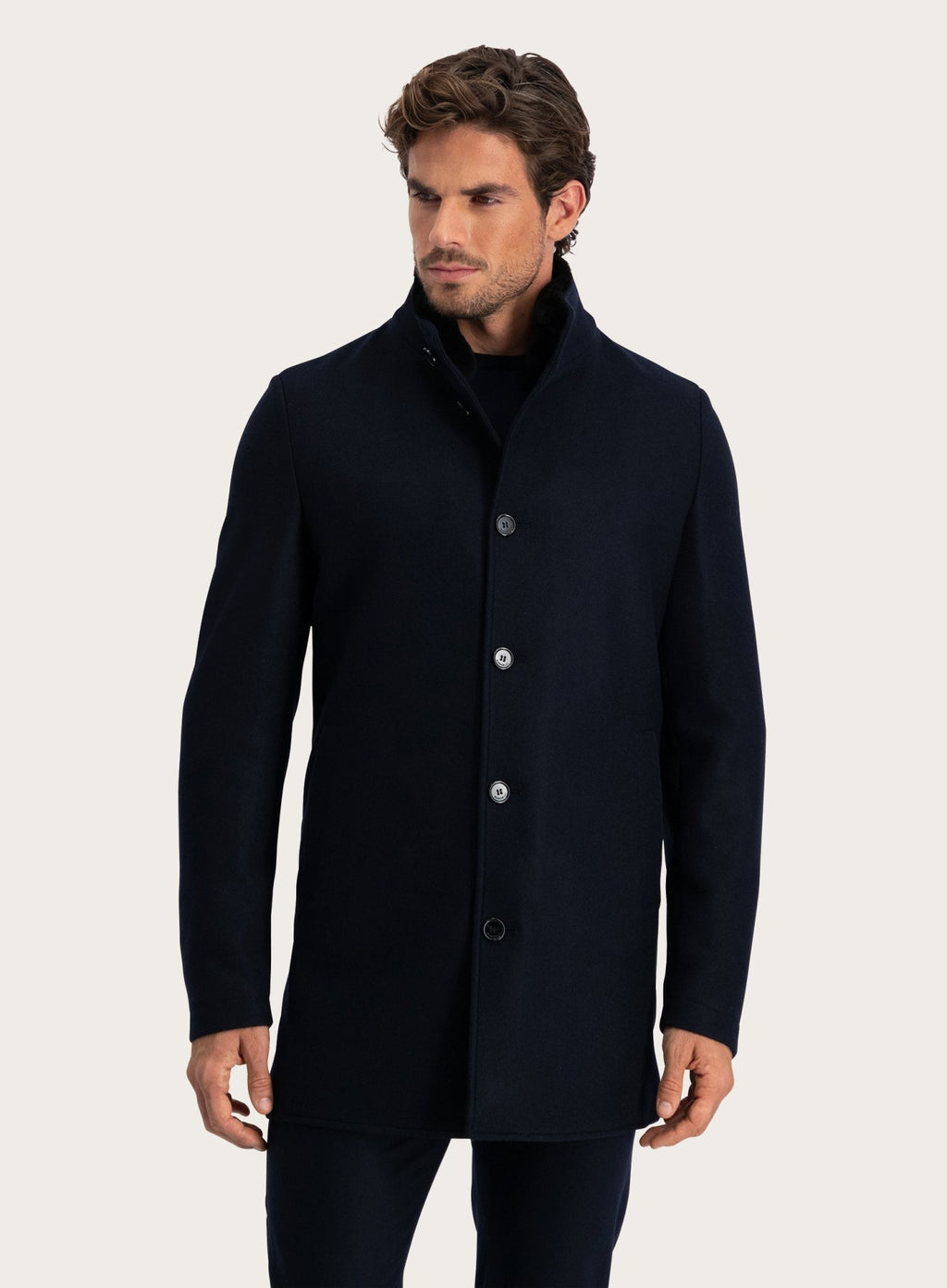 Mantel van cashmere | FULL_WIDTH | MODEL | BLUE NAVY