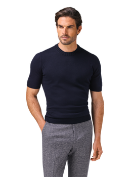 T-shirt van katoen | MODEL | FULL_WIDTH | BLUE NAVY
