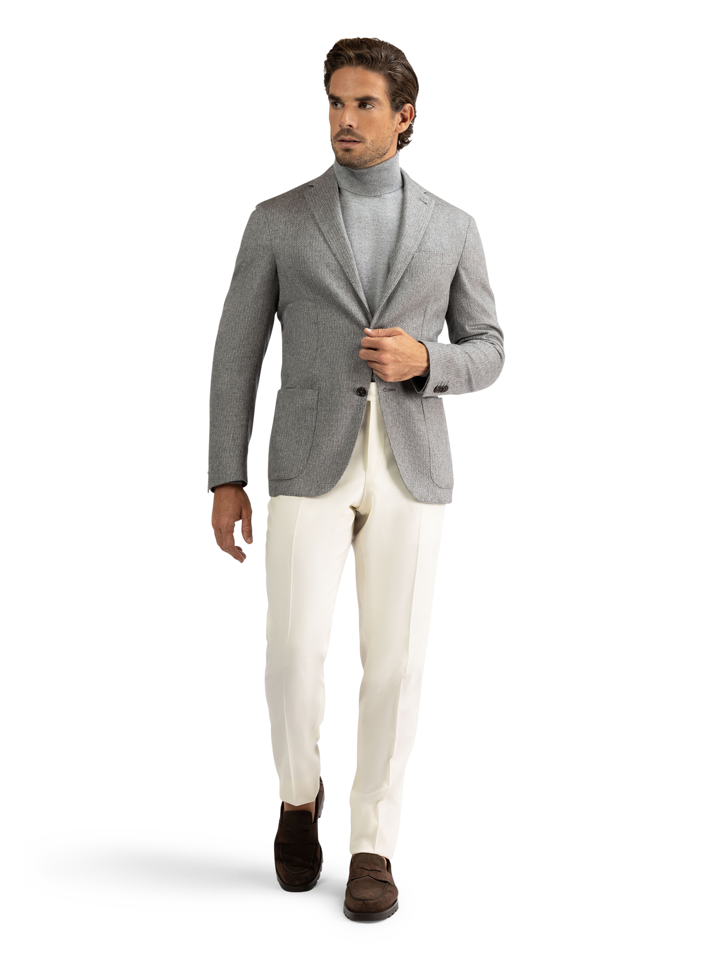 Jasje van zijde en cashmere | Grijs