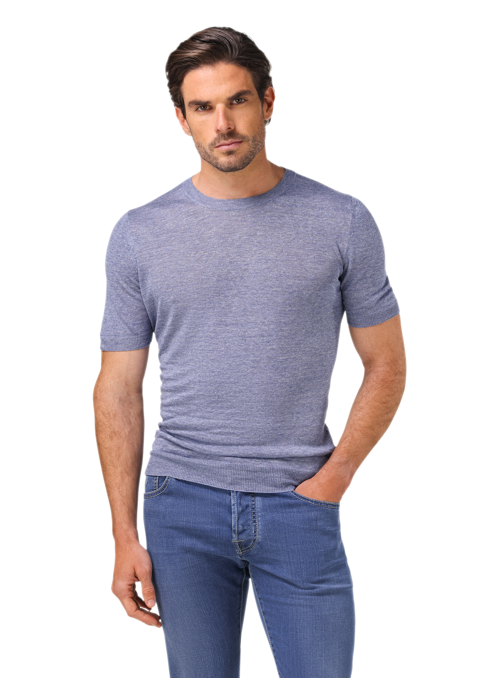 T-shirt van linnen | MODEL | L.Blauw
