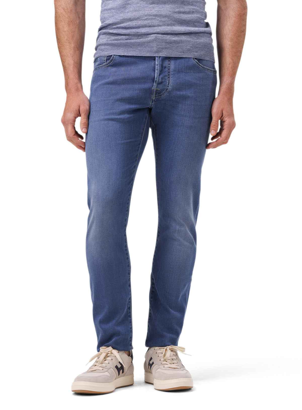 Nick jeans van katoen | MODEL | FULL_WIDTH | MID.BLAUW