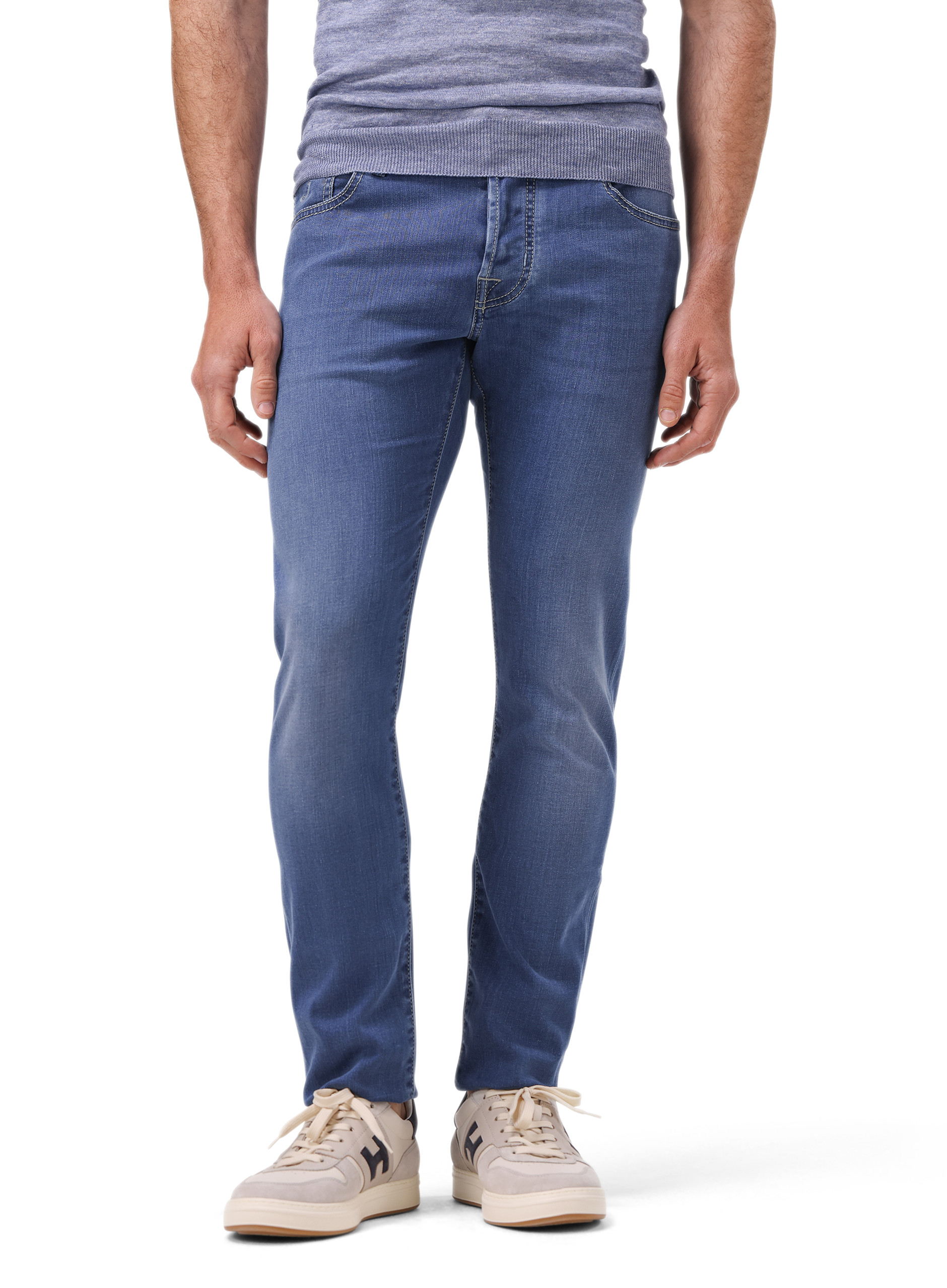Nick jeans van katoen | MODEL | FULL_WIDTH | MID.BLAUW