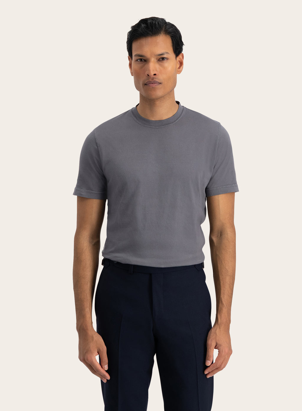 T-shirt met korte mouw van katoen | MODEL | Grijs