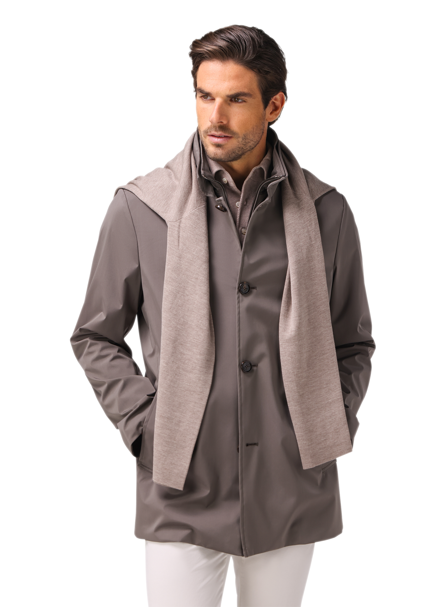 Blazer jack van zijde | FULL_WIDTH | MODEL | TAUPE