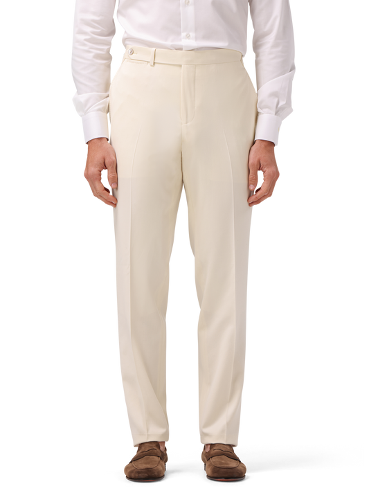 Pantalon van wol, zijde en linnen | ROOM-WIT