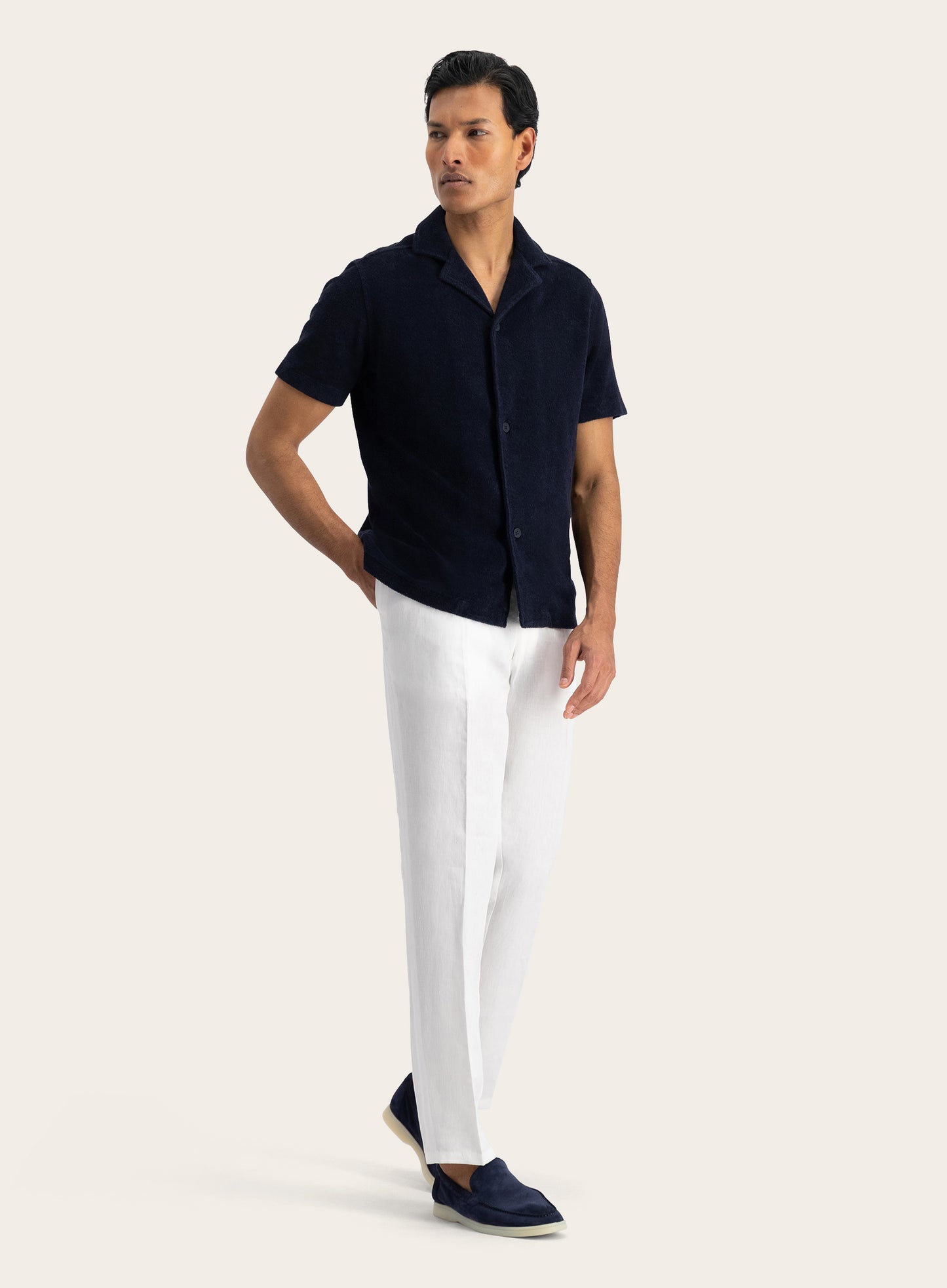 Howel shirt van badstof | BLUE NAVY