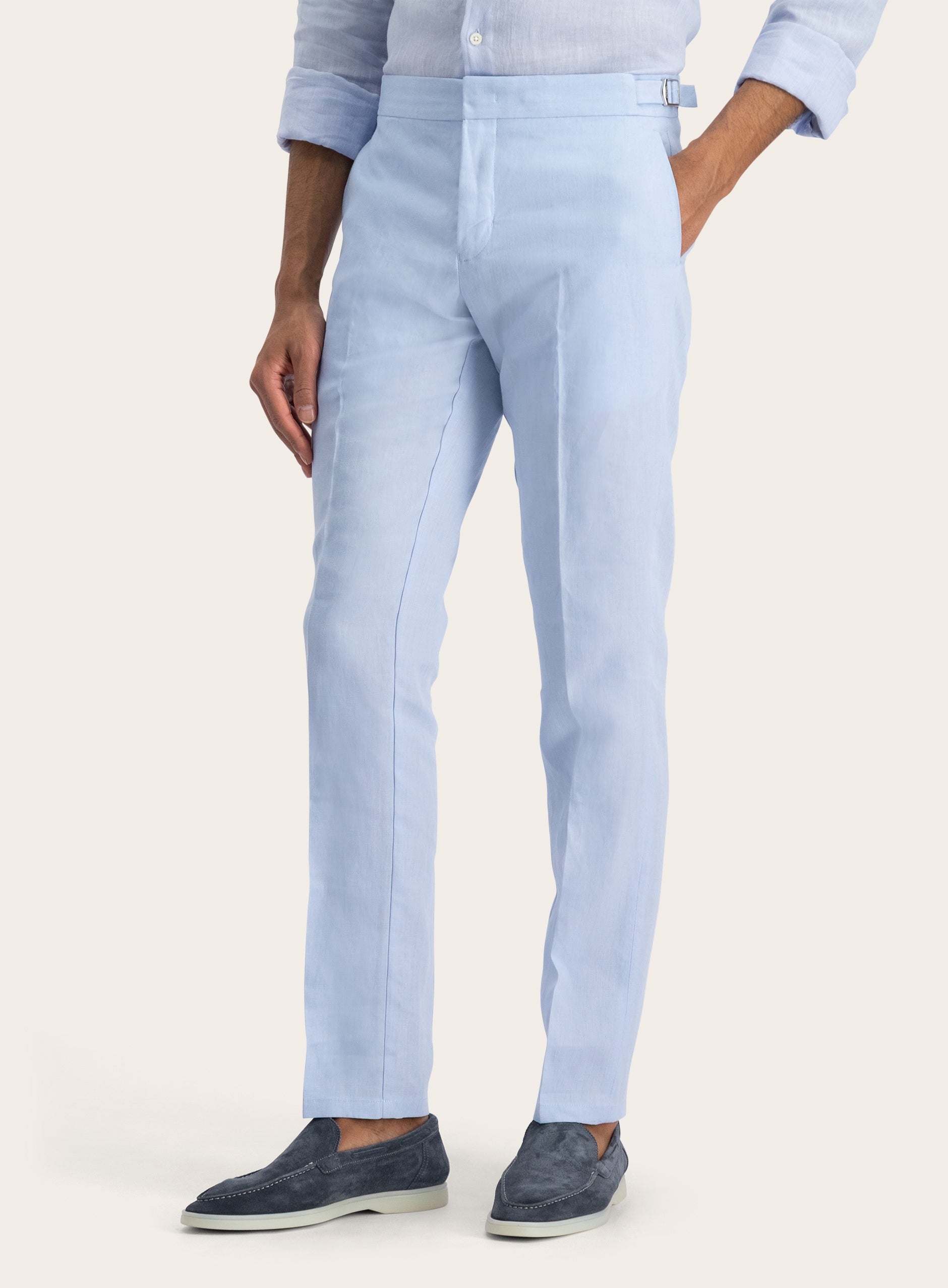 Griffon pantalon van linnen | MODEL | FULL_WIDTH | L.Blauw