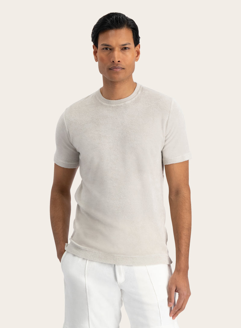 Cotton terry cloth t-shirt