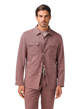 Pak met shirt jacket van wol, zijde en linnen (loro piana-stof) | FULL_WIDTH | MODEL | OUD ROZE