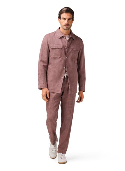 Pak met shirt jacket van wol, zijde en linnen (loro piana-stof) | FULL_WIDTH | MODEL | OUD ROZE