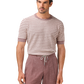 Gestreept t-shirt van linnen en katoen | MODEL | FULL_WIDTH | ROZE