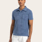 Terry polo van badstof | Blauw