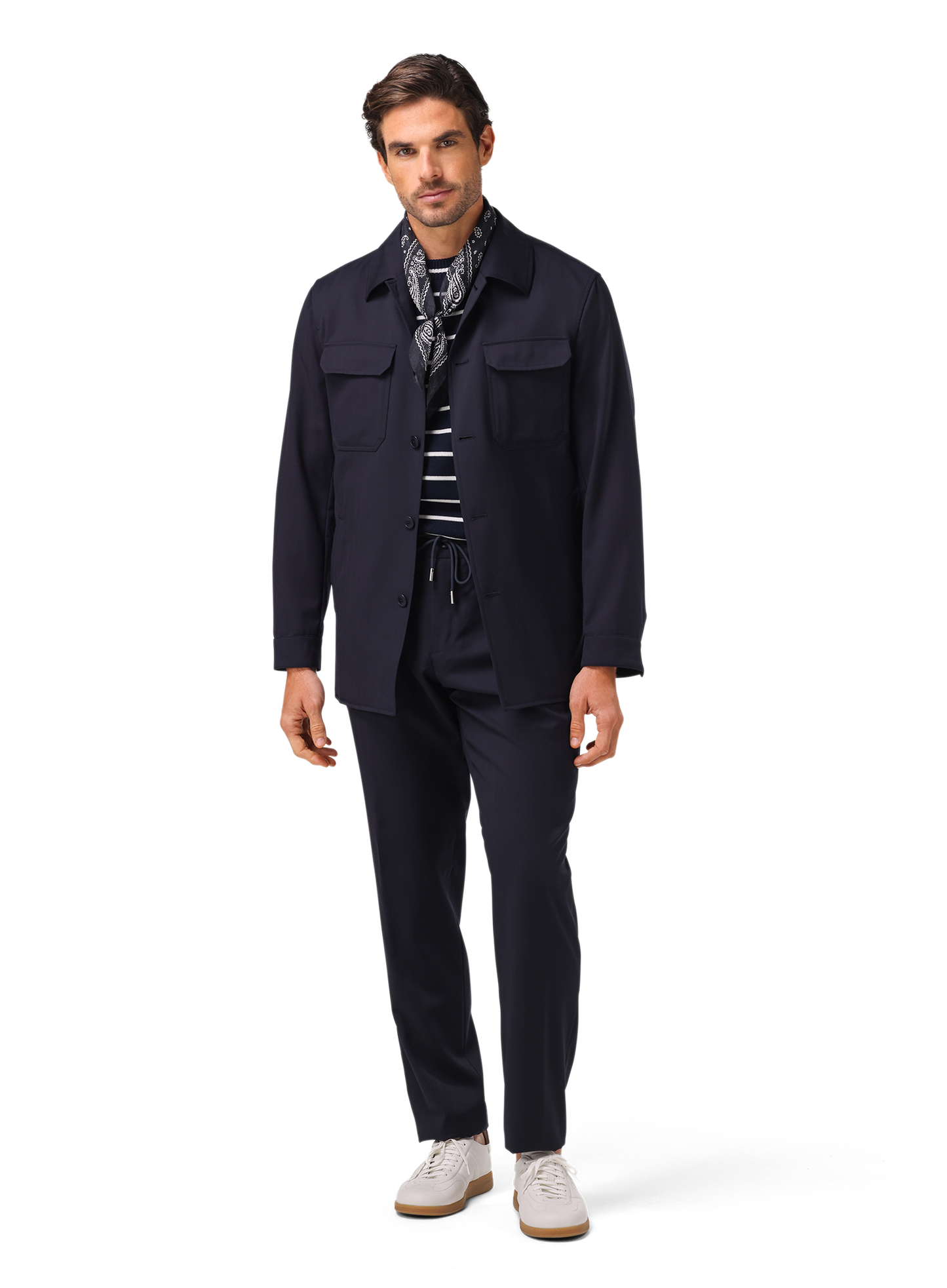 Pak met shirt jacket | FULL_WIDTH | MODEL | BLUE NAVY