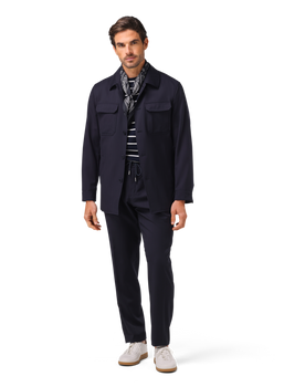 Pak met shirt jacket | FULL_WIDTH | MODEL | BLUE NAVY