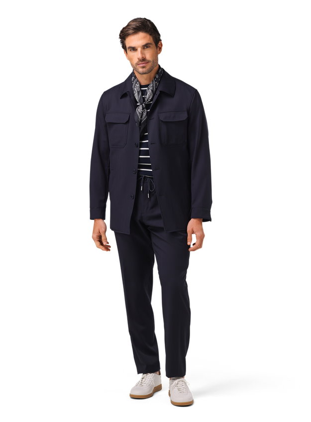 Pak met shirt jacket | FULL_WIDTH | MODEL | BLUE NAVY