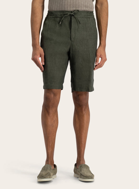 Spiaggia short van linnen | Groen