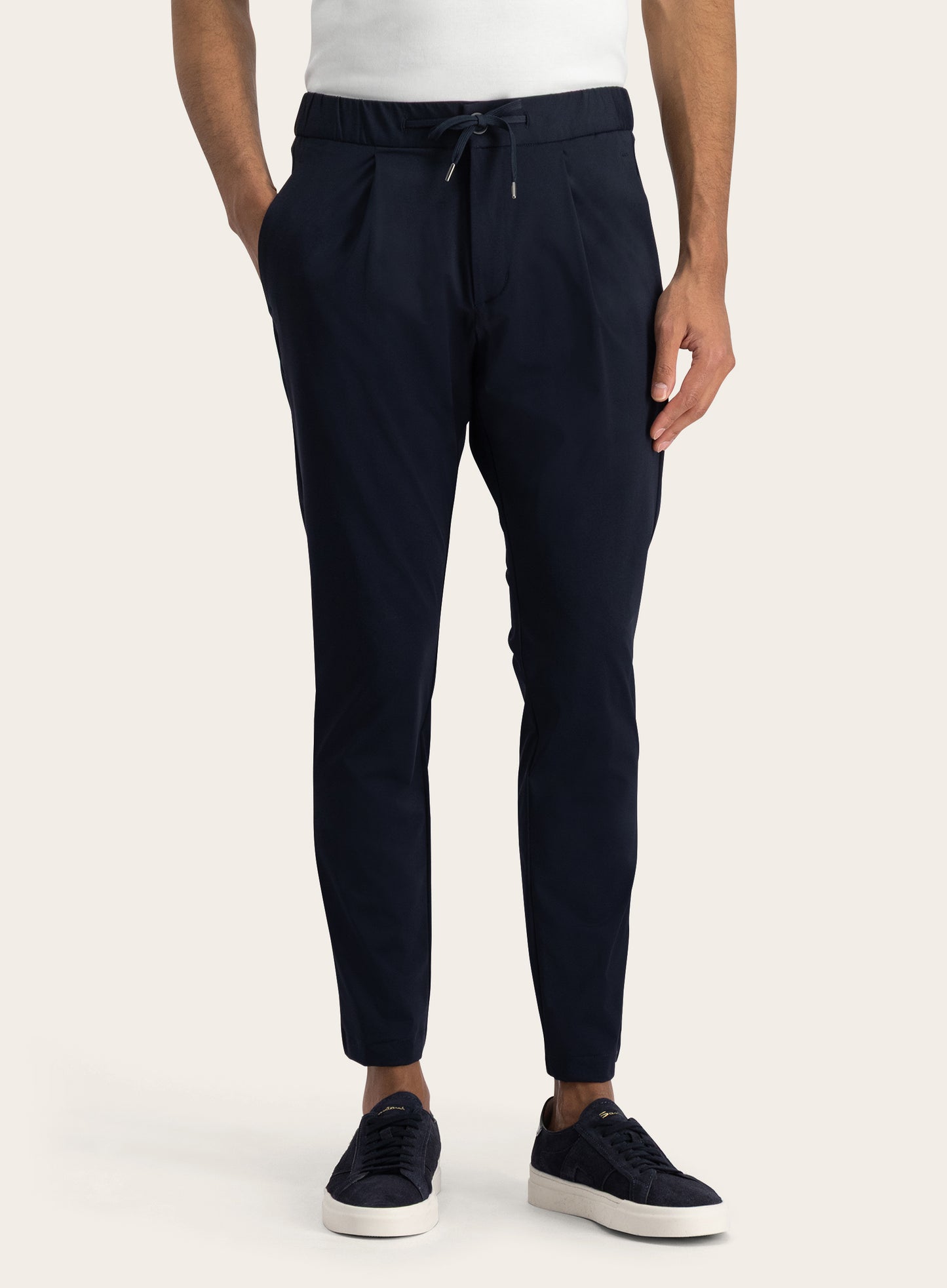 Jog pantalon met stretch | BLUE NAVY