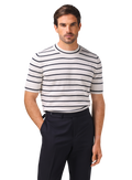 Gestreept t-shirt van katoen | MODEL | FULL_WIDTH | Wit