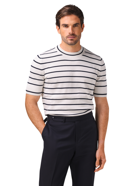 Gestreept t-shirt van katoen | Wit