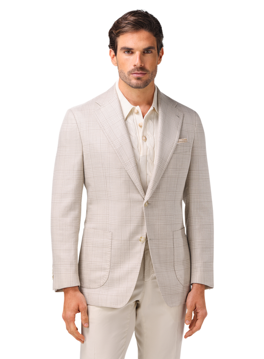 Jasje van wol, zijde en linnen | TAUPE BEIGE