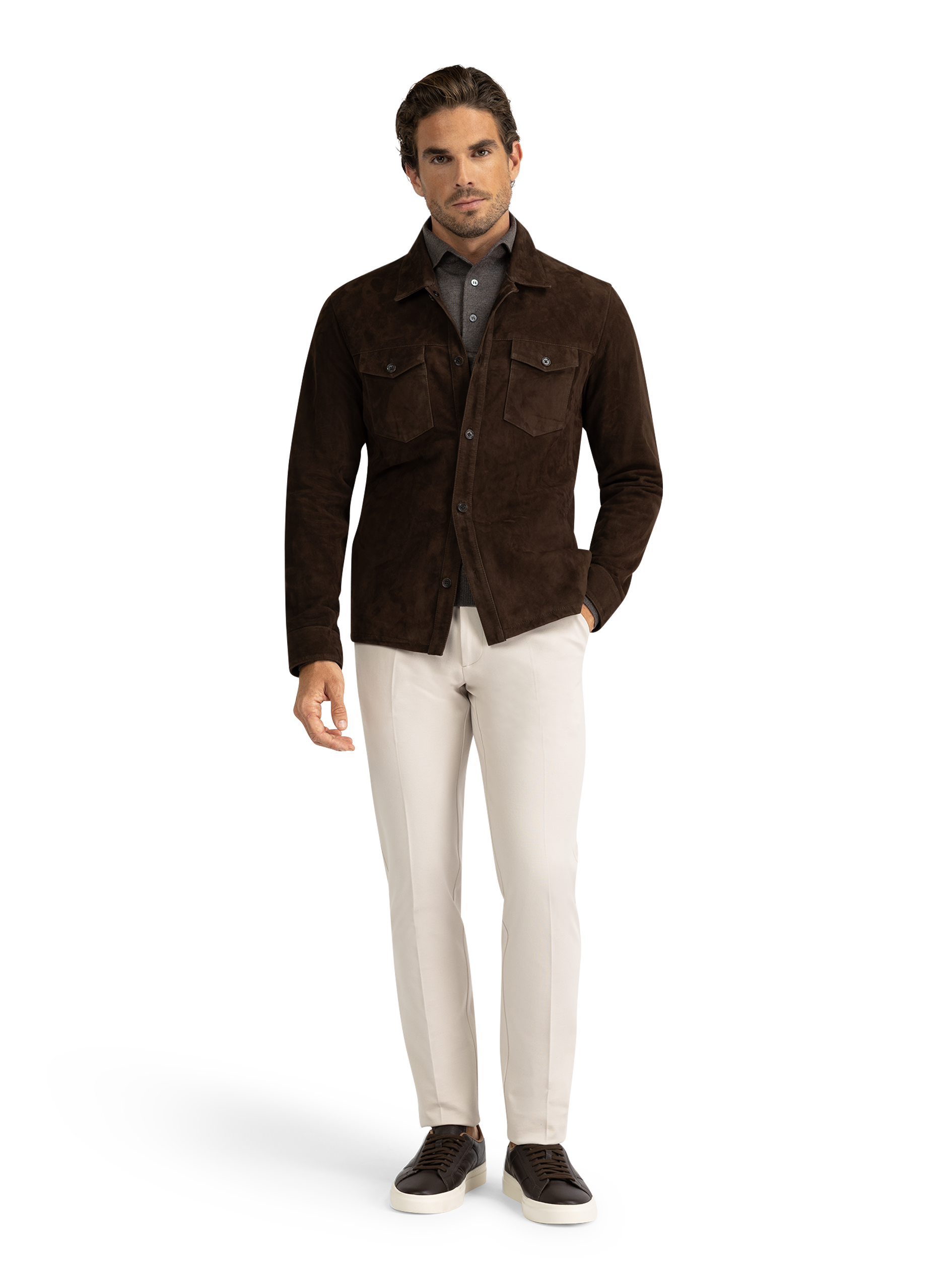 Dex overshirt van suėde | D.Bruin