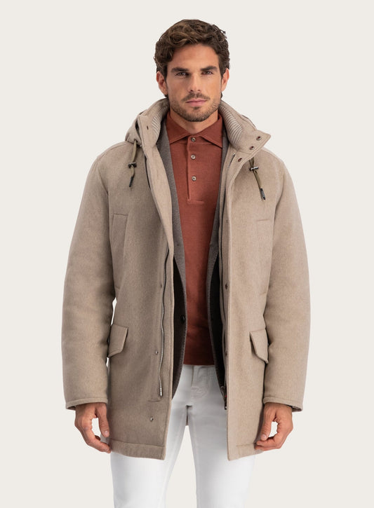 Jas van cashmere | TAUPE