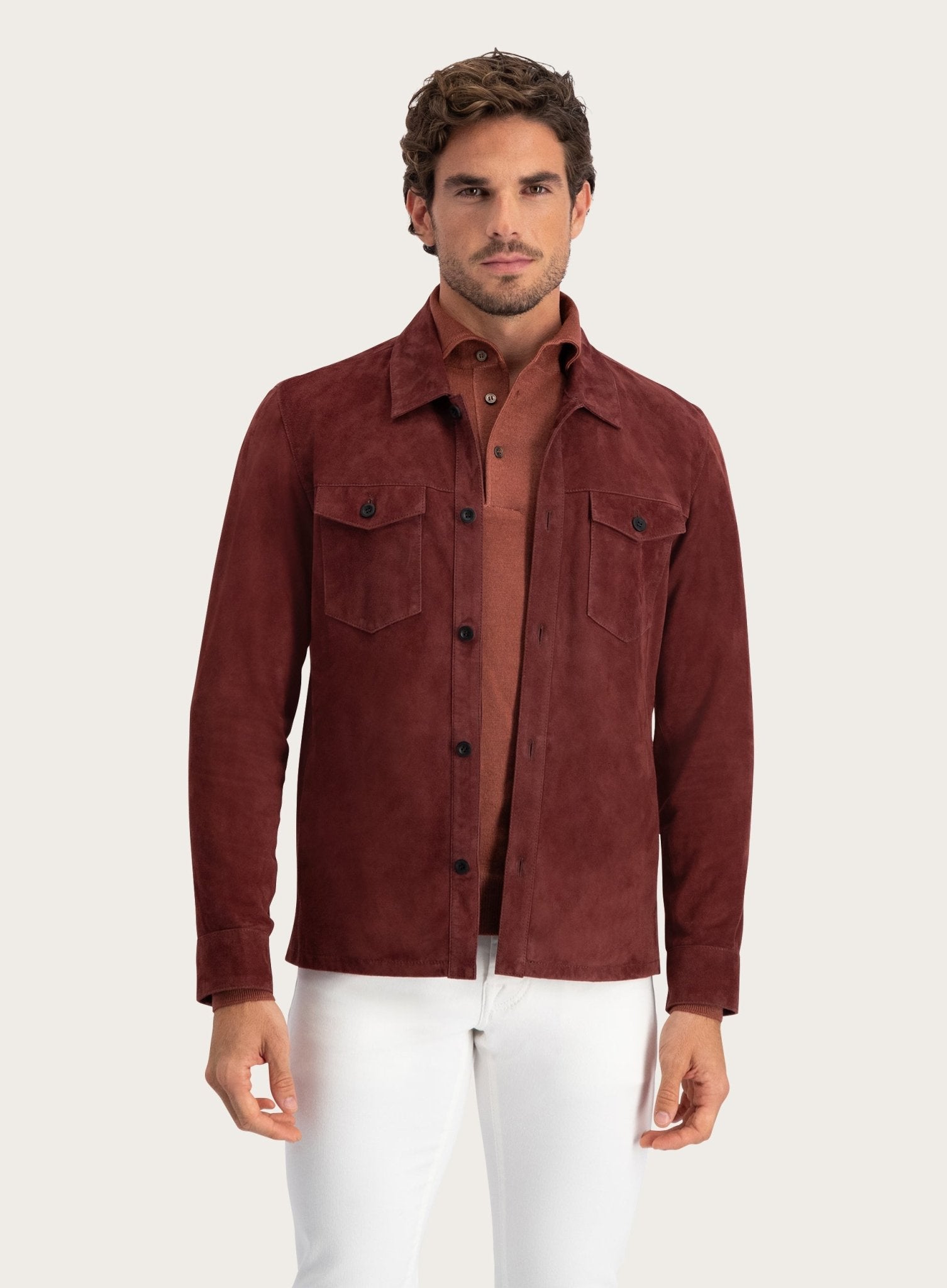 Dex overshirt van suėde | Bordeaux