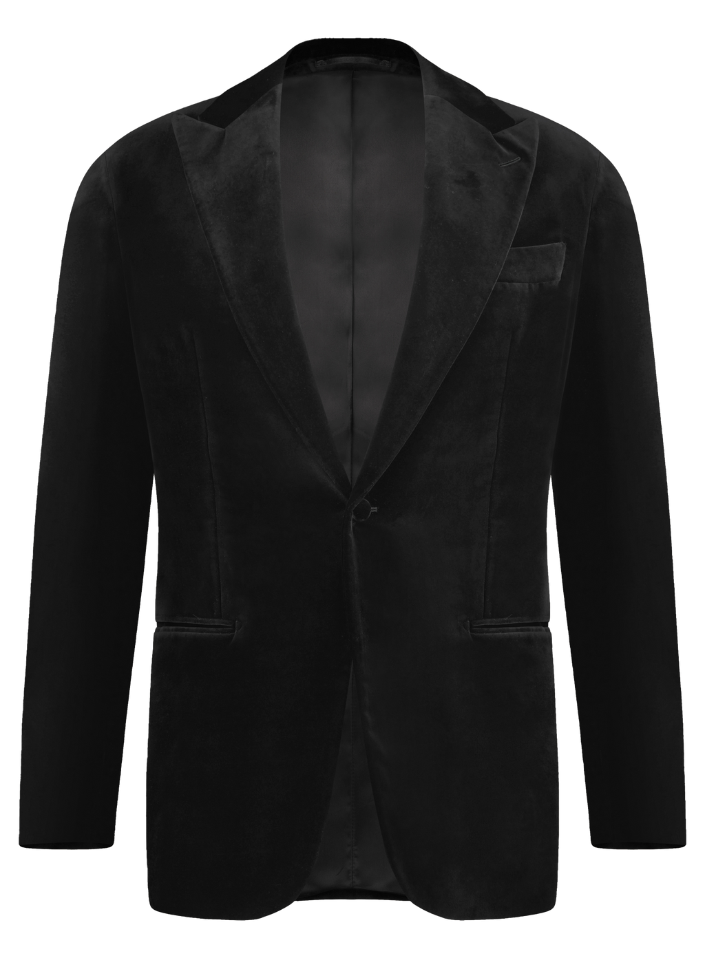 Giacca smoking in velluto di cotone | Zwart