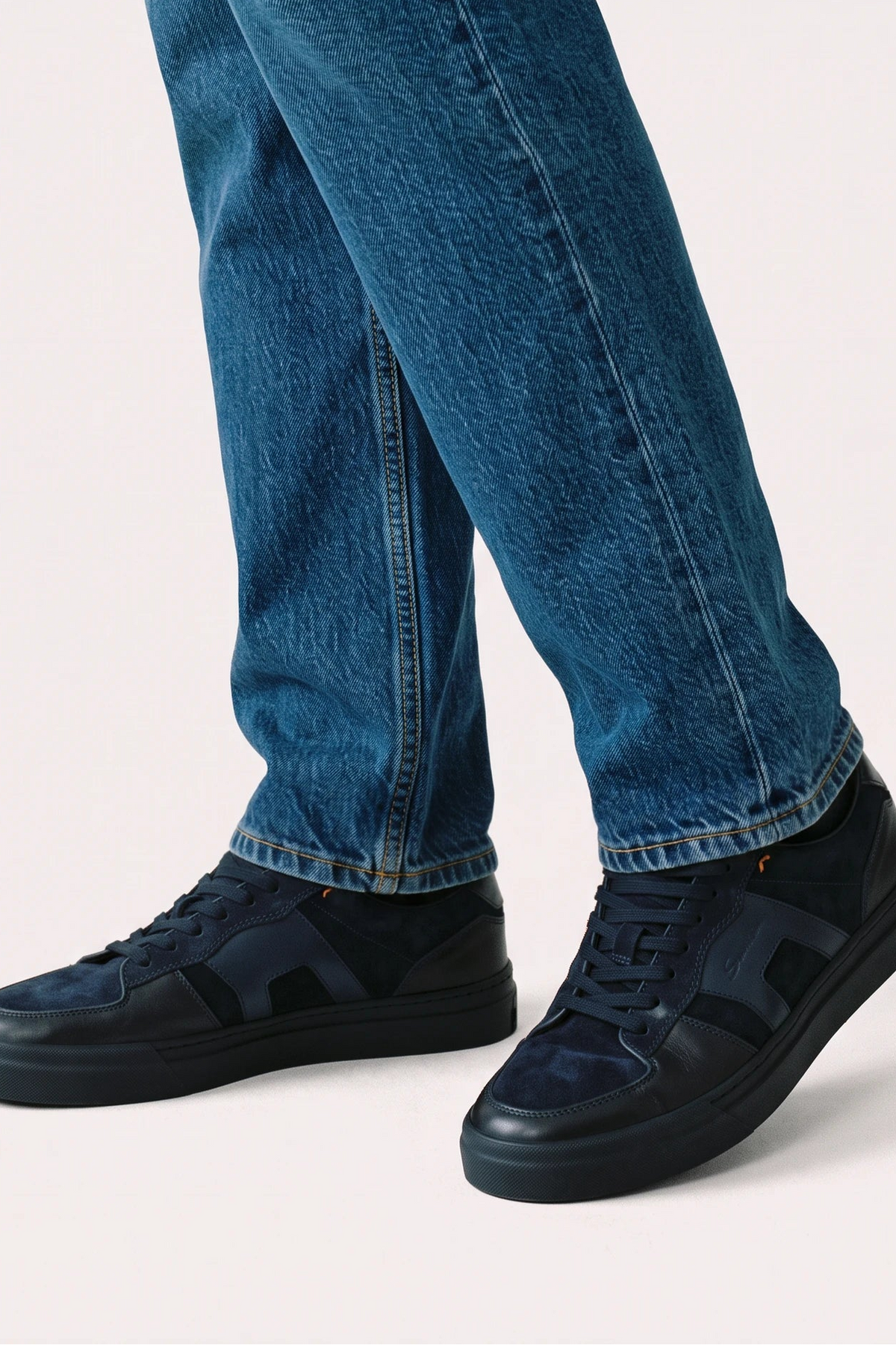 DBS sport sneakers in suède leer | FULL_WIDTH | BLUE NAVY