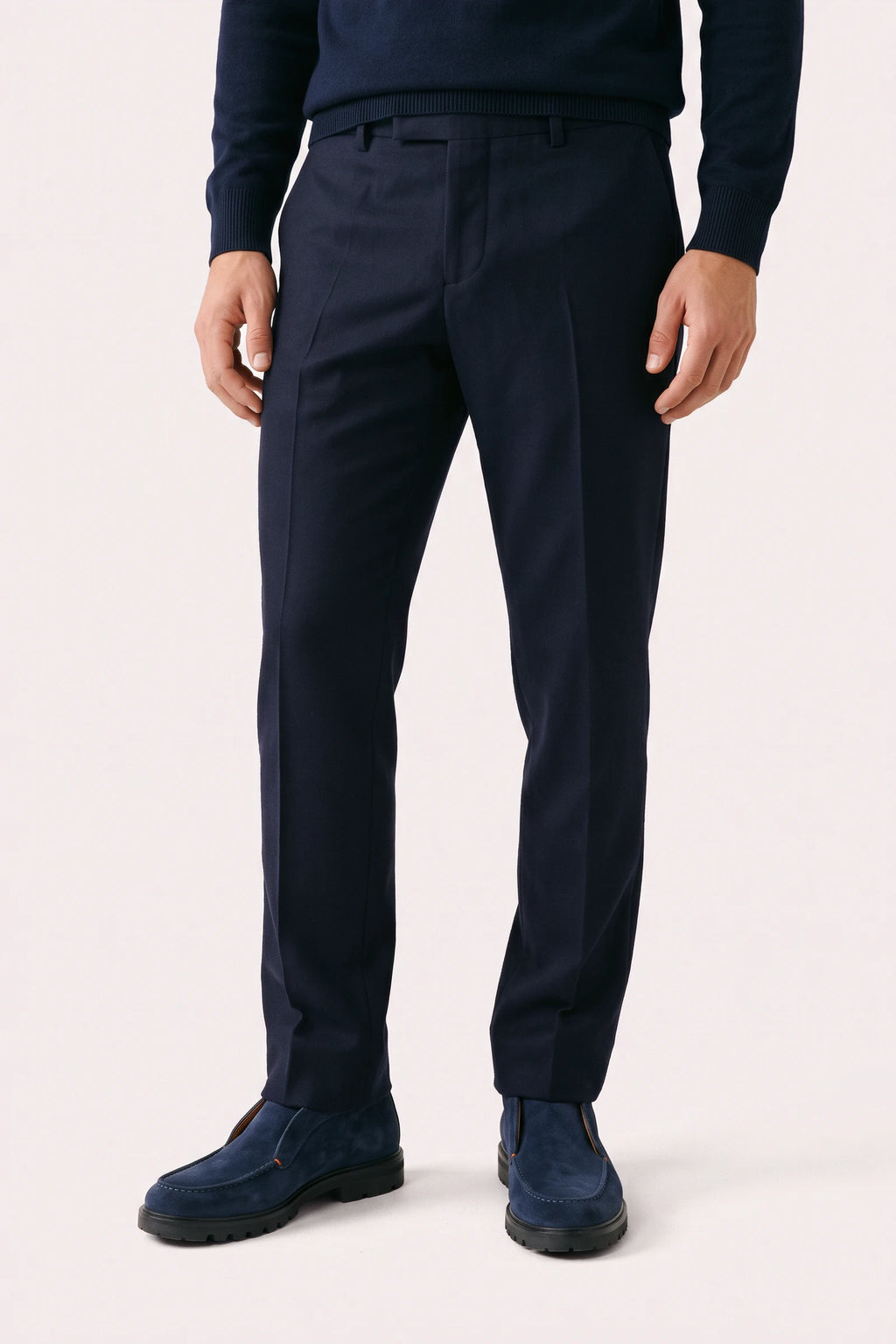 Broek in wol | FULL_WIDTH | BLUE NAVY