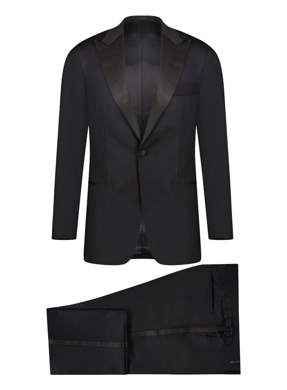 Tuxedo in wol stretch | Zwart