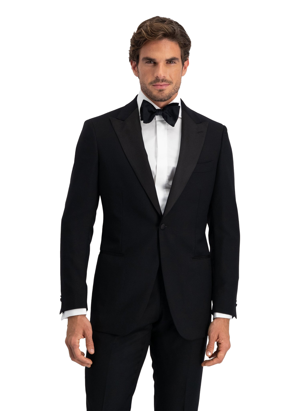 Tuxedo in wol stretch | FULL_WIDTH | Zwart